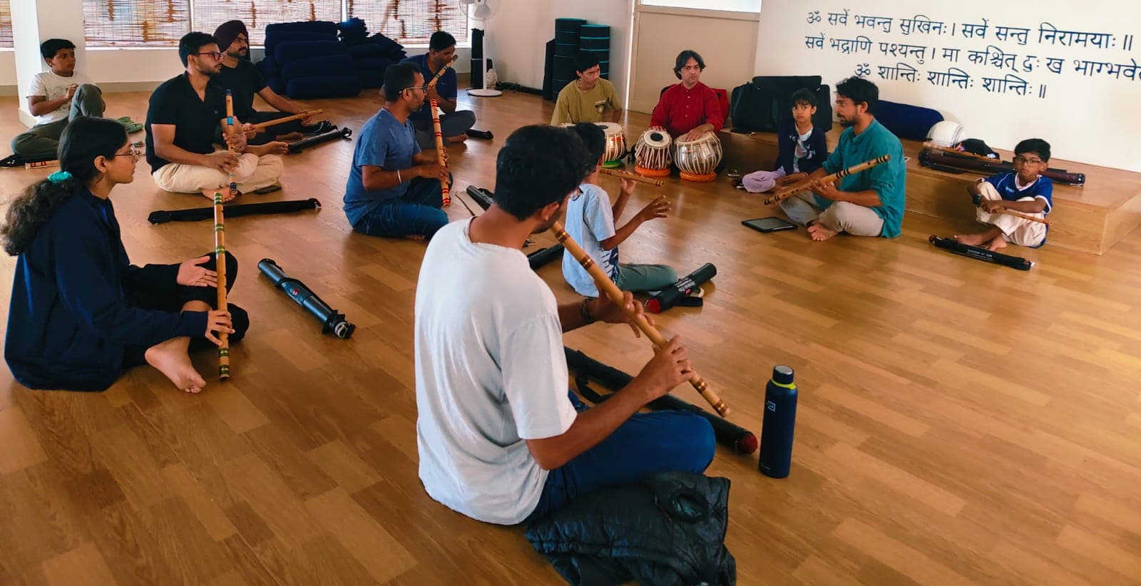 Students listening during a lesson