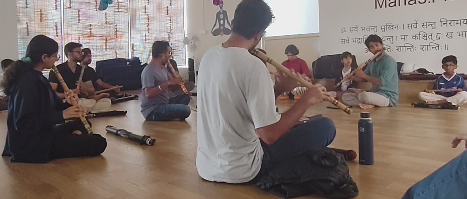 A group moment from the class